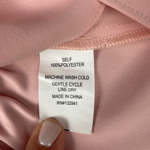 Amanda Uprichard Blush Pink Peplum Top Sz L - Picture 5 of 9